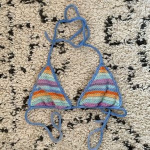 VS Rainbow Crochet Bikini Top
